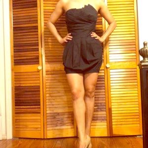 👗 elegant mini Dress. Dark gray.